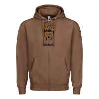 Chestnut Sunflower Mom Skull Zipper Hoodie - Bettercallsaul