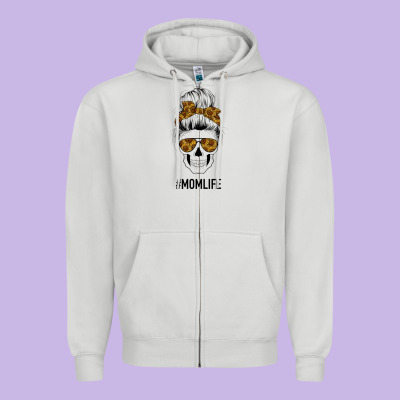 Sunflower Mom Skull Zipper Hoodie Designed By Bettercallsaul
