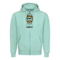 Seafoam Sunflower Mom Skull Zipper Hoodie - Bettercallsaul