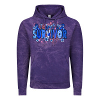 Cloud Purple I am a survivor Colon Cancer blue ribbon Vintage Hoodie - NancyCooperArtShop