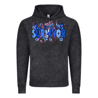 Vintage Black I am a survivor Colon Cancer blue ribbon Vintage Hoodie - NancyCooperArtShop