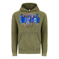 Vintage Olive I am a survivor Colon Cancer blue ribbon Vintage Hoodie - NancyCooperArtShop