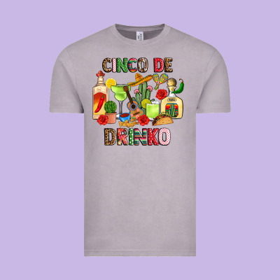 Cinco De Drinko Vintage Tee Designed By Jahusdesignshop
