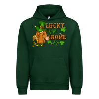Forest Green lucky i'm gnome it St. Patricks Day Urban Hoodie - FaDigitalArtStudio