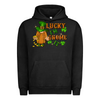 Pigment Black lucky i'm gnome it St. Patricks Day Urban Hoodie - FaDigitalArtStudio