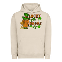 Pigment French Oak lucky i'm gnome it St. Patricks Day Urban Hoodie - FaDigitalArtStudio