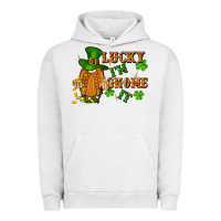 Pigment Lunar Rock lucky i'm gnome it St. Patricks Day Urban Hoodie - FaDigitalArtStudio