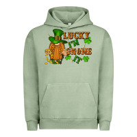 Pigment Oil Green lucky i'm gnome it St. Patricks Day Urban Hoodie - FaDigitalArtStudio