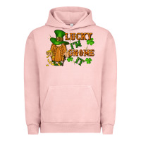 Pigment Salmon lucky i'm gnome it St. Patricks Day Urban Hoodie - FaDigitalArtStudio