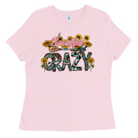 Bubblegum Pink beautiful crazy Ladies Tee - CowhideDigitalArt