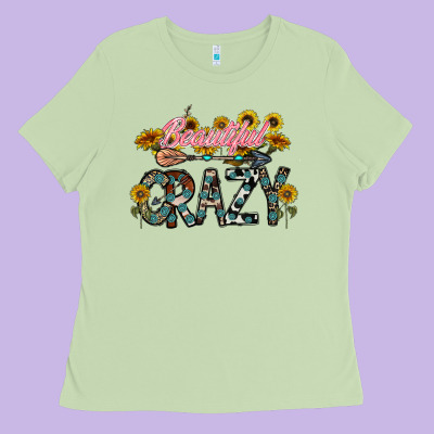 Beautiful Crazy Ladies Tee Designed By Cowhidedigitalart
