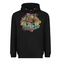 Black Southern Nana western flowers Heavyweight Hoodie - HowdyJamesFarm