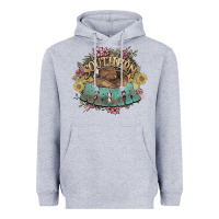 Heather Grey Southern Nana western flowers Heavyweight Hoodie - HowdyJamesFarm