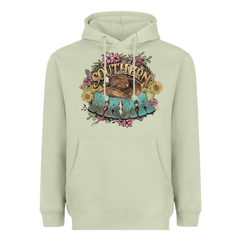 Southern Nana Western Flowers Heavyweight Hoodie by HowdyJamesFarm | Teevron