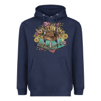 Navy Southern Nana western flowers Heavyweight Hoodie - HowdyJamesFarm