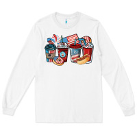 White 4th of july coffee cups Long Sleeve Tee - NancyCooperArtShop