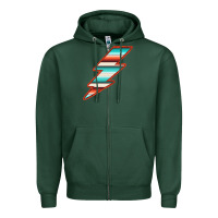Sports Green Teal and Orange Serape Lightning Zipper Hoodie - Bettercallsaul
