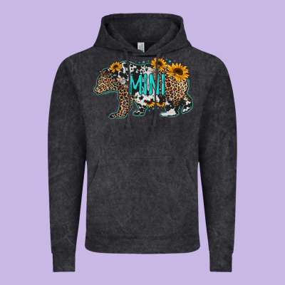 Baby Bear Mini Sunflowers Leopard Cowhide Mother's Day Vintage Hoodie Designed By Jasminsmagicworld