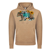Vintage Coffee baby bear mini sunflowers leopard cowhide mother's day Vintage Hoodie - Jasminsmagicworld