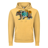Vintage Mustard baby bear mini sunflowers leopard cowhide mother's day Vintage Hoodie - Jasminsmagicworld