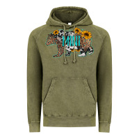 Vintage Olive baby bear mini sunflowers leopard cowhide mother's day Vintage Hoodie - Jasminsmagicworld