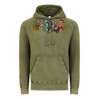 Vintage Olive western christmas papa claus sunflowers and cactus Vintage Hoodie - Jasminsmagicworld