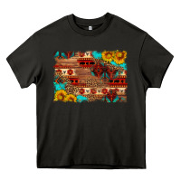 Asphalt aztec and leopard background Heavy Core Tee - HRA Design Shop