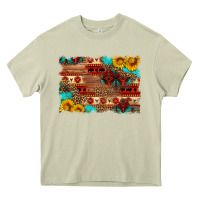 Mossy aztec and leopard background Heavy Core Tee - HRA Design Shop
