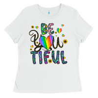 White be you tiful Ladies Tee - CowhideDigitalArt