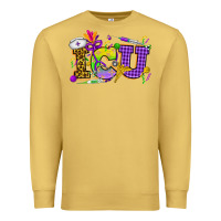 Antique Gold Mardi Gras ICU Nurse Premium Sweatshirt - HowdyJamesFarm