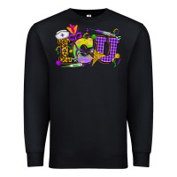 Black Mardi Gras ICU Nurse Premium Sweatshirt - HowdyJamesFarm