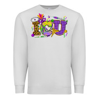 Dove Grey Mardi Gras ICU Nurse Premium Sweatshirt - HowdyJamesFarm
