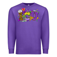 Purple Mardi Gras ICU Nurse Premium Sweatshirt - HowdyJamesFarm
