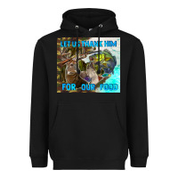 Black let us thank hım for our food Heavyweight Hoodie - TumblerDesignByShophia