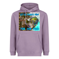 Lavender let us thank hım for our food Heavyweight Hoodie - TumblerDesignByShophia