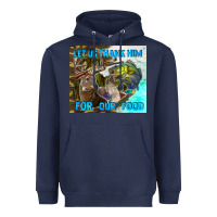 Navy let us thank hım for our food Heavyweight Hoodie - TumblerDesignByShophia