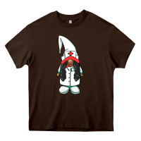 Chocolate Brown african american nurse gnome Heavy Core Tee - BarkalooDesign
