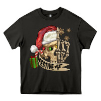 Asphalt festive af christmas skull Heavy Core Tee - FaDigitalArtStudio