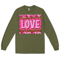 Army Green love valentines day Long Sleeve Tee - NancyCooperArtShop