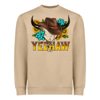 Mushroom yeehaw bull skull Heavyweight Sweatshirt - NancyCooperArtShop