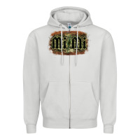 Dove Grey Camouflage Patterned Mimi Tried Zipper Hoodie - Bettercallsaul