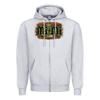 Heather Grey Camouflage Patterned Mimi Tried Zipper Hoodie - Bettercallsaul