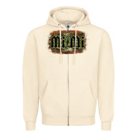 Sandshell Camouflage Patterned Mimi Tried Zipper Hoodie - Bettercallsaul