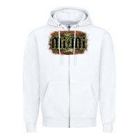 White Camouflage Patterned Mimi Tried Zipper Hoodie - Bettercallsaul