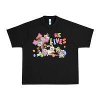 Black he lives with bunnys and eggs Urban Heavy Tee - MaliasSmallBusiness