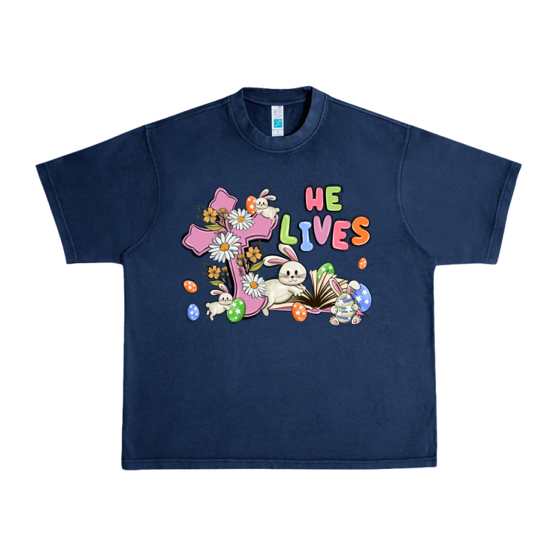 He Lives With Bunnys And Eggs Urban Heavy Tee by MaliasSmallBusiness | Teevron