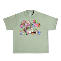 Oil Green he lives with bunnys and eggs Urban Heavy Tee - MaliasSmallBusiness