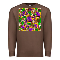 Chestnut Mardi Gras jester had and crawfish with leopard pa Premium Sweatshirt - HowdyJamesFarm