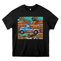 Black western  american truck sunflowers  mousepad Heavy Core Tee - HRA Design Shop
