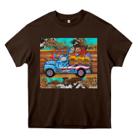 Chocolate Brown western  american truck sunflowers  mousepad Heavy Core Tee - HRA Design Shop